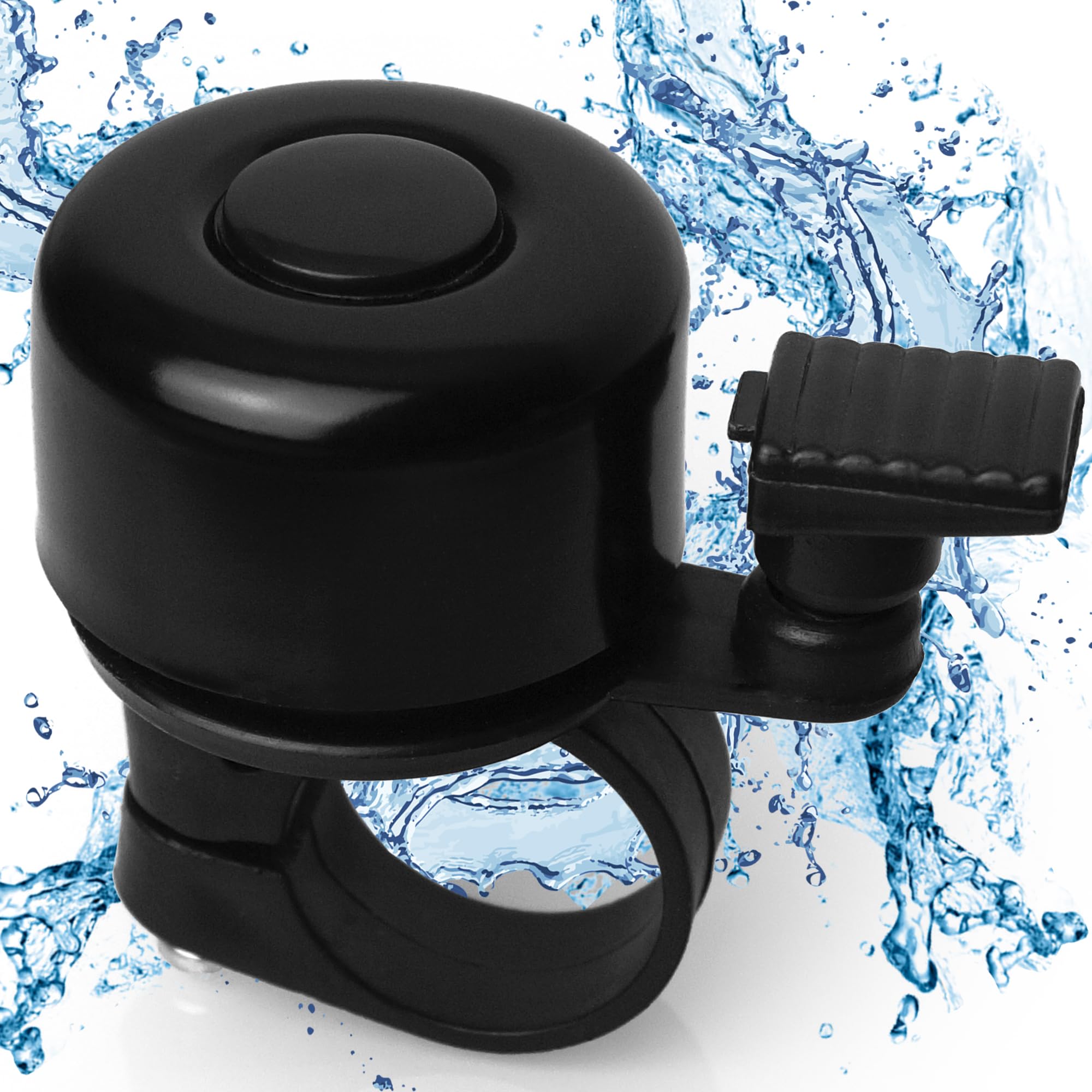 TF-Mind Fahrradklingel Fahrradglocke 120db laut, Heller Klang, für jeden Lenker geeignet Mountainbike MTB Kinder Rennrad Jungen Mädchen E Bike mini Fahrrad Klingel Glocke Aluminiumlegierung, schwarz