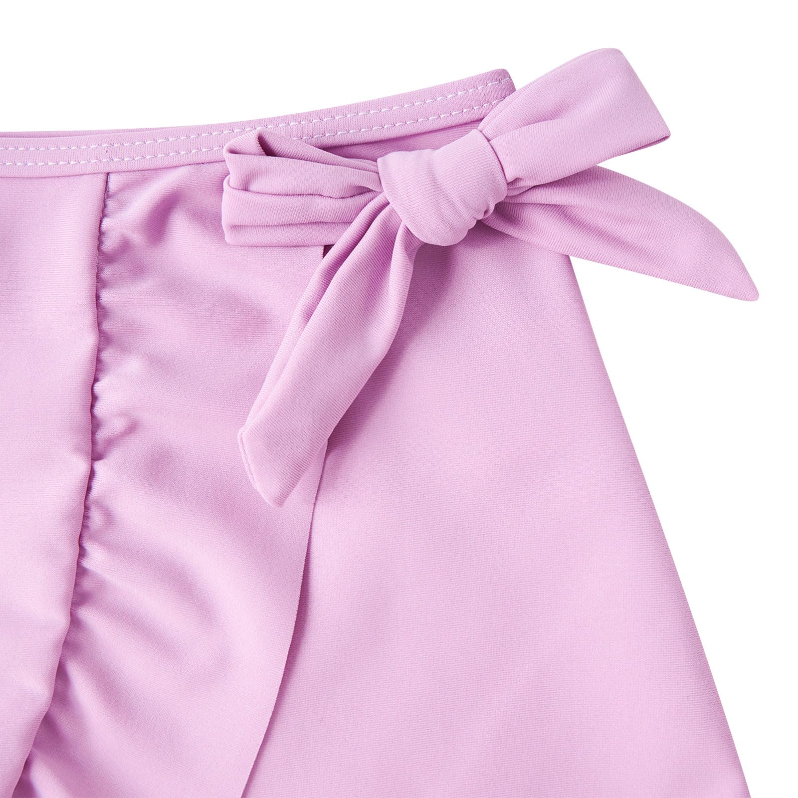 ALISISTER Traje de baño de 3 piezas para niñas, conjunto de tankini de secado rápido con falda de playa, bikini de 6 a 13 años