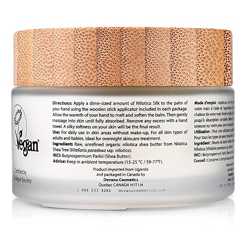 Miniatura 2 de Nilotica Silk - Manteca de karité de África Oriental cruda, orgánica y vegana para todo tipo de piel, hidratación y reparación definitiva, sin