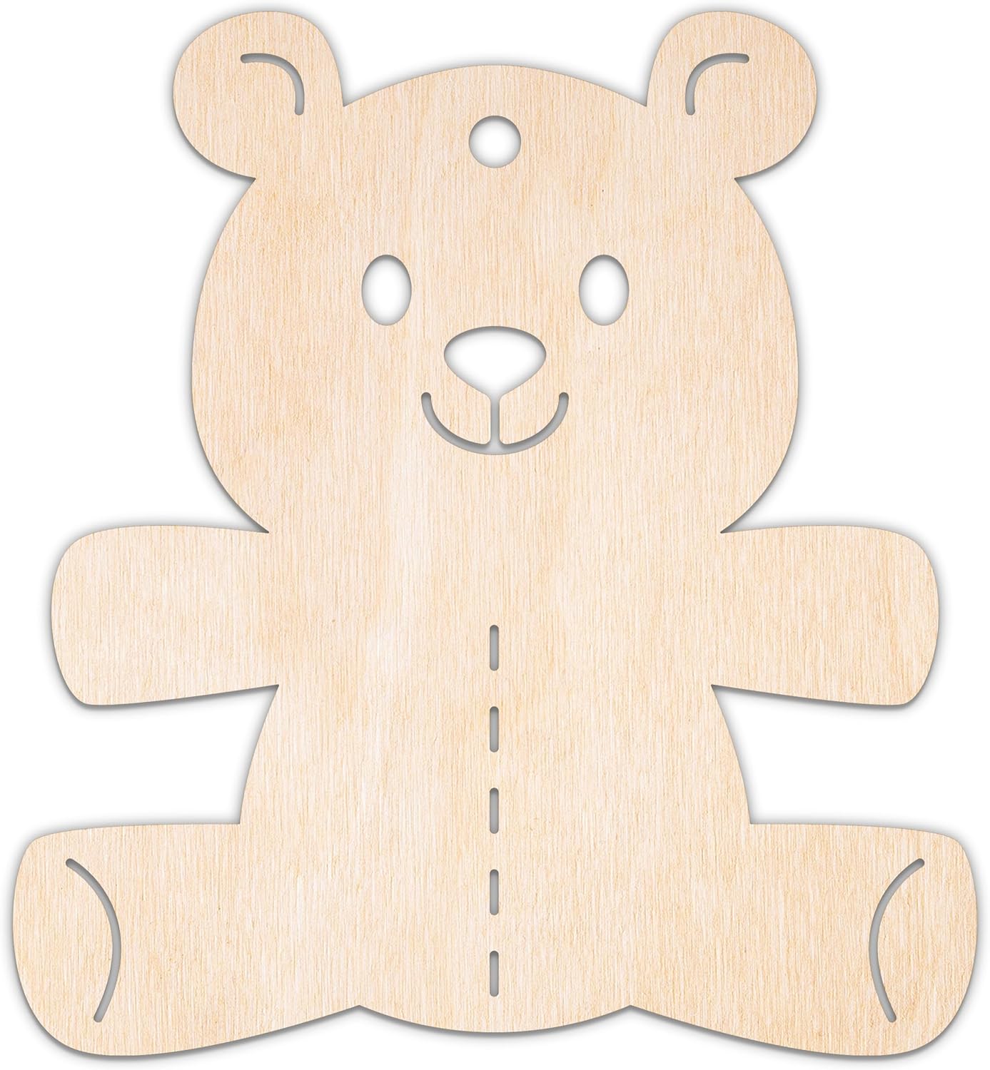Personalized Wooden Plywood Cutout Shape Toy | Teddy Bear | Size 3.93-39.37 in | 0.11 in Thickness | Laser Cut Wall Decoration Decoupage