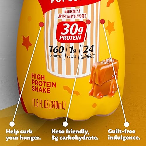 Miniatura 4 de Premier Protein Shake - Palomitas de maíz con caramelo salado, 1.06 onzas de azúcar, 24 vitaminas minerales, nutrientes para apoyar la salud