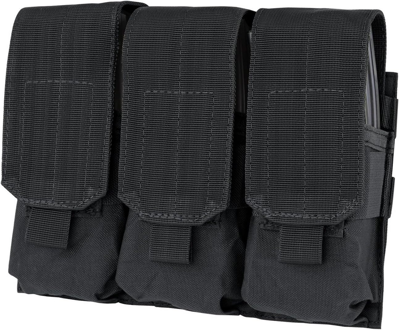 GVN Tactical Triple Mag Pouch, PALS MOLLE AR M4 5.56/.223 Triple Magazine Pouch Mag Holder Tactical Black : Sports & Outdoors