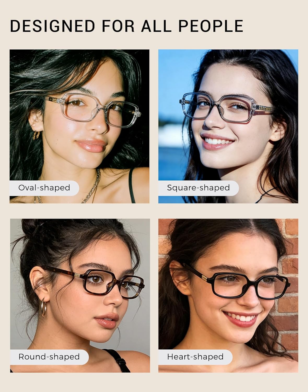 Slocyclub Square Blue Light Blocking Glasses for Women Men Vintage Rectangular Frame Eyeglasses Retro Small Square Glasses