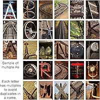 Vista 2 de Arte de nombre de ferrocarril de tren, regalo personalizado (montaje en bloque de 6.5 x 18 pulgadas)