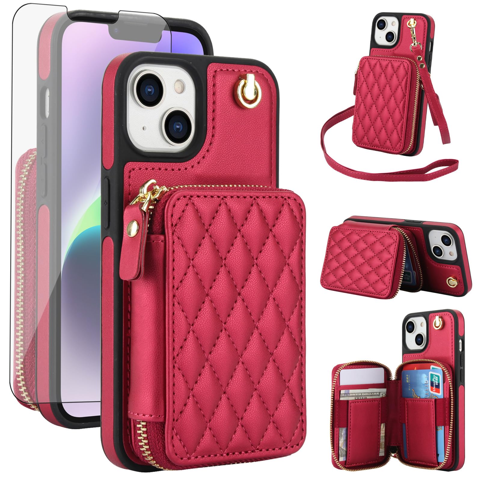 Coque iPhone 15 protège des rayures et vol RFID étui portefeuille - 8