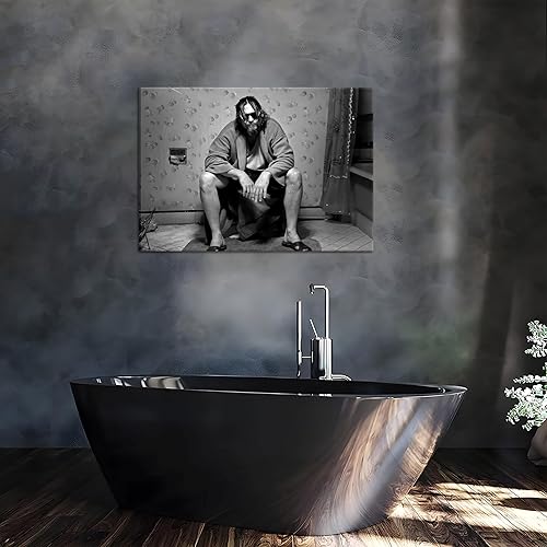 Miniatura 9 de Divertida decoración de pared de baño para estética de habitación, pósteres de película de los años 90, arte de pared en blanco y negro, humor de