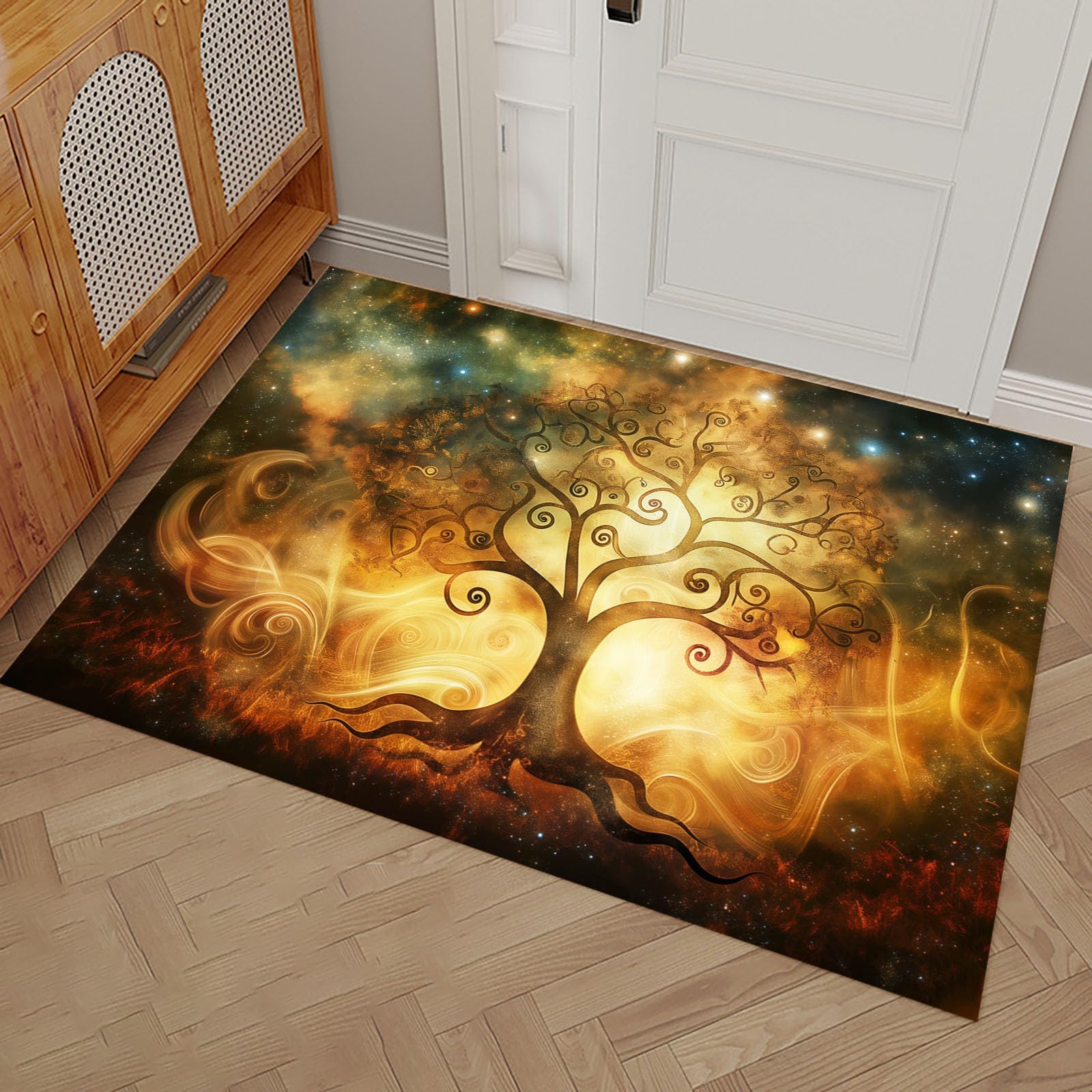 Tapis d'Entrée Vortex Arbre pour sublimer la Cuisine et le Couloir
