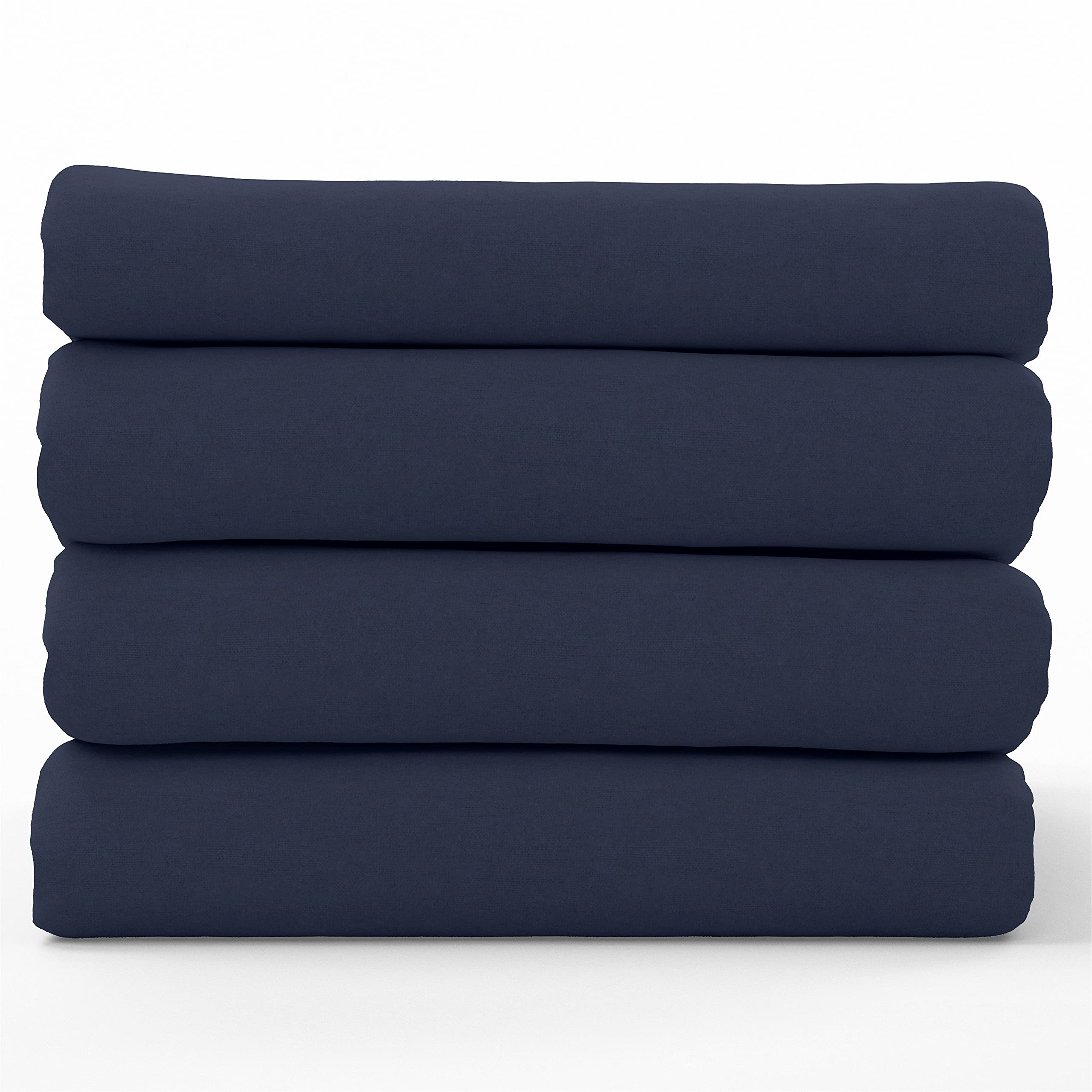 Kotton Culture 4 Pc Queen Sheet Set - 1000 Thread Count 100% Egyptian Cotton Premium Hotel Luxury Bedding - Sateen Weave Soft Cooling Durable Bedsheet - 16" Deep Pocket Sheets - Navy BlueOEKO-TEX STANDARD 100