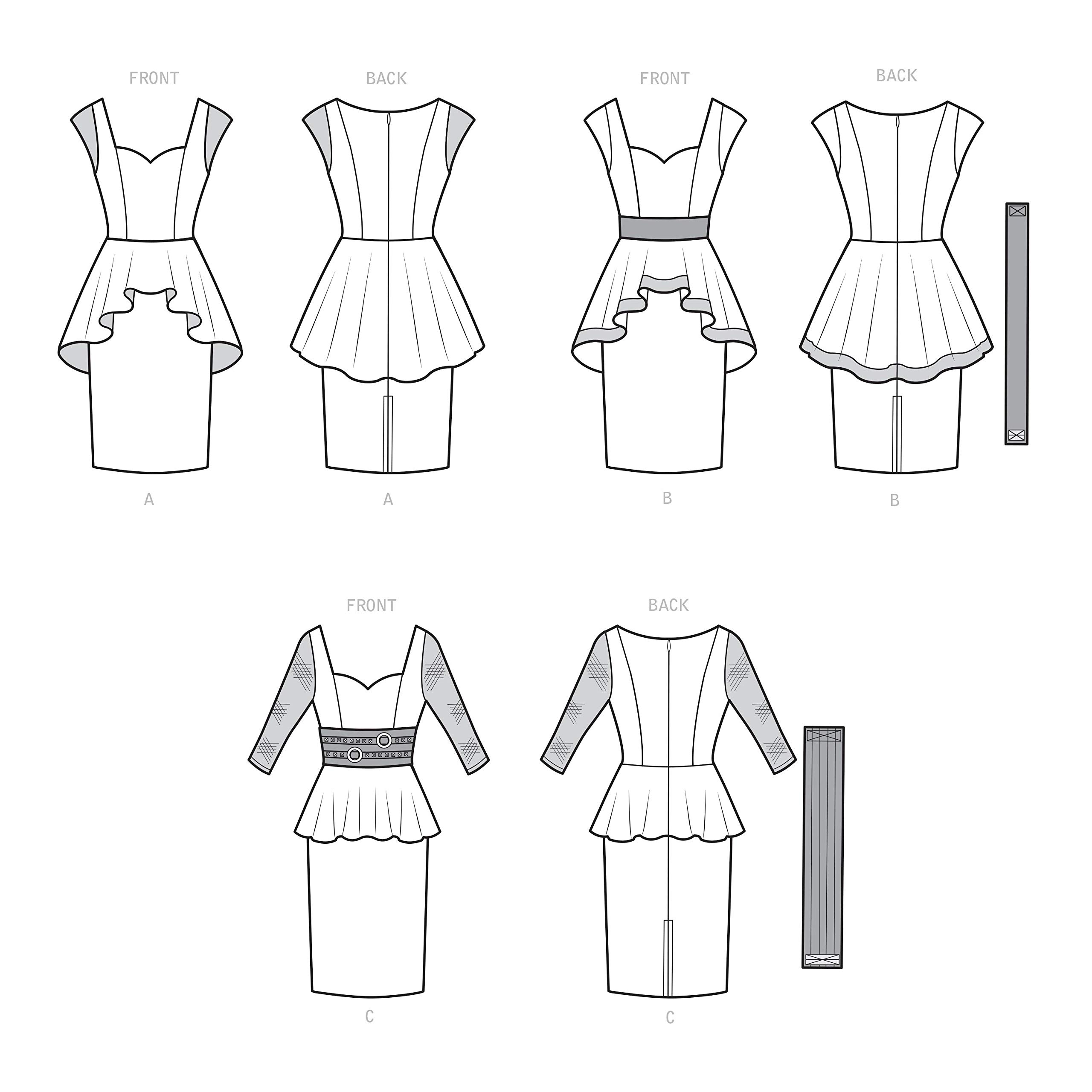 Simplicity R10655/S9165 - Cartamodello per abiti da donna, taglia H5