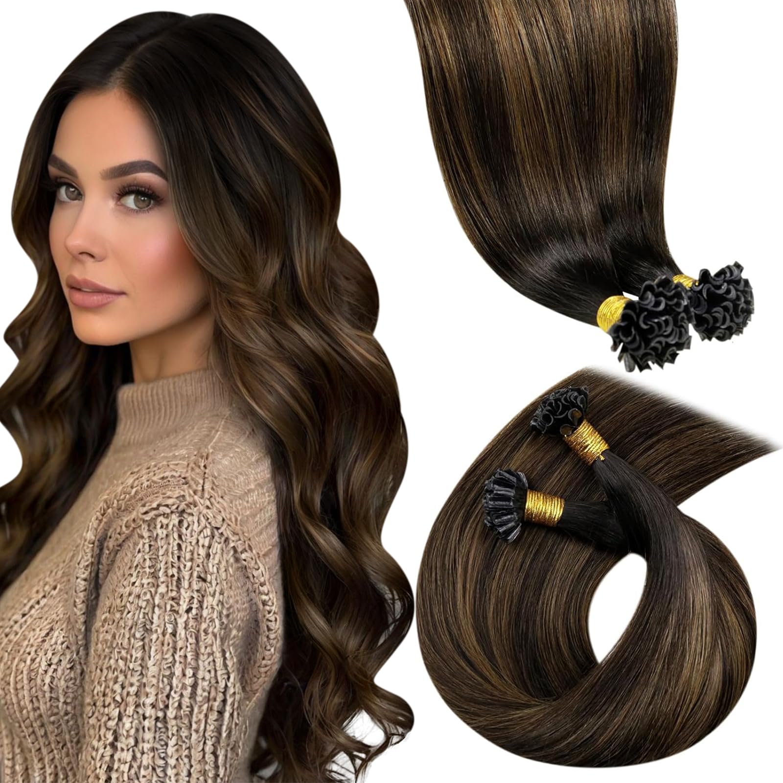 LaaVoo Echthaar Extension Haar Extensions
