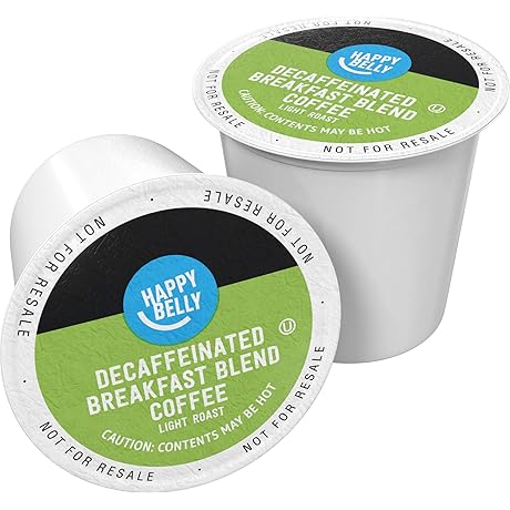 Happy Belly Decaf Light Roast Coffee Pods Compatible with Keurig 2.0