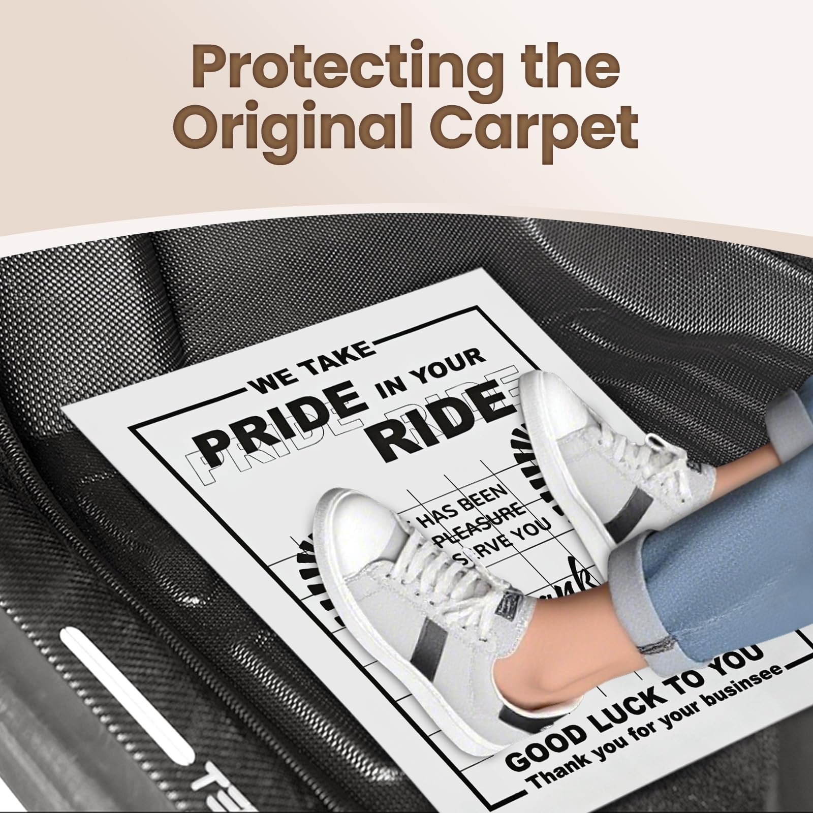 Paper Floor Mats for Cars 50pcs Disposable White Paper Mats for Car Detailing Waterproof Papers Floor Mats for — view 5