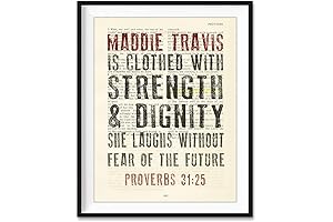 Personalized Bible Verse: Proverbs 31:25, Customize Your Tapestry
