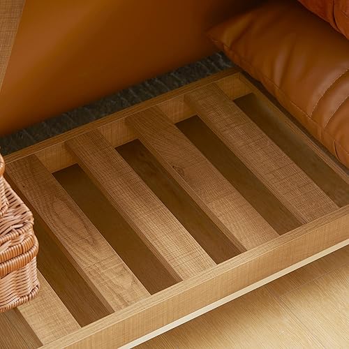 Miniatura 8 de HOMCOM Mesa consola, mesa de entrada de granja con estante de listones de almacenamiento, mesa de sofá rústica con anti-volquete para sala de estar,