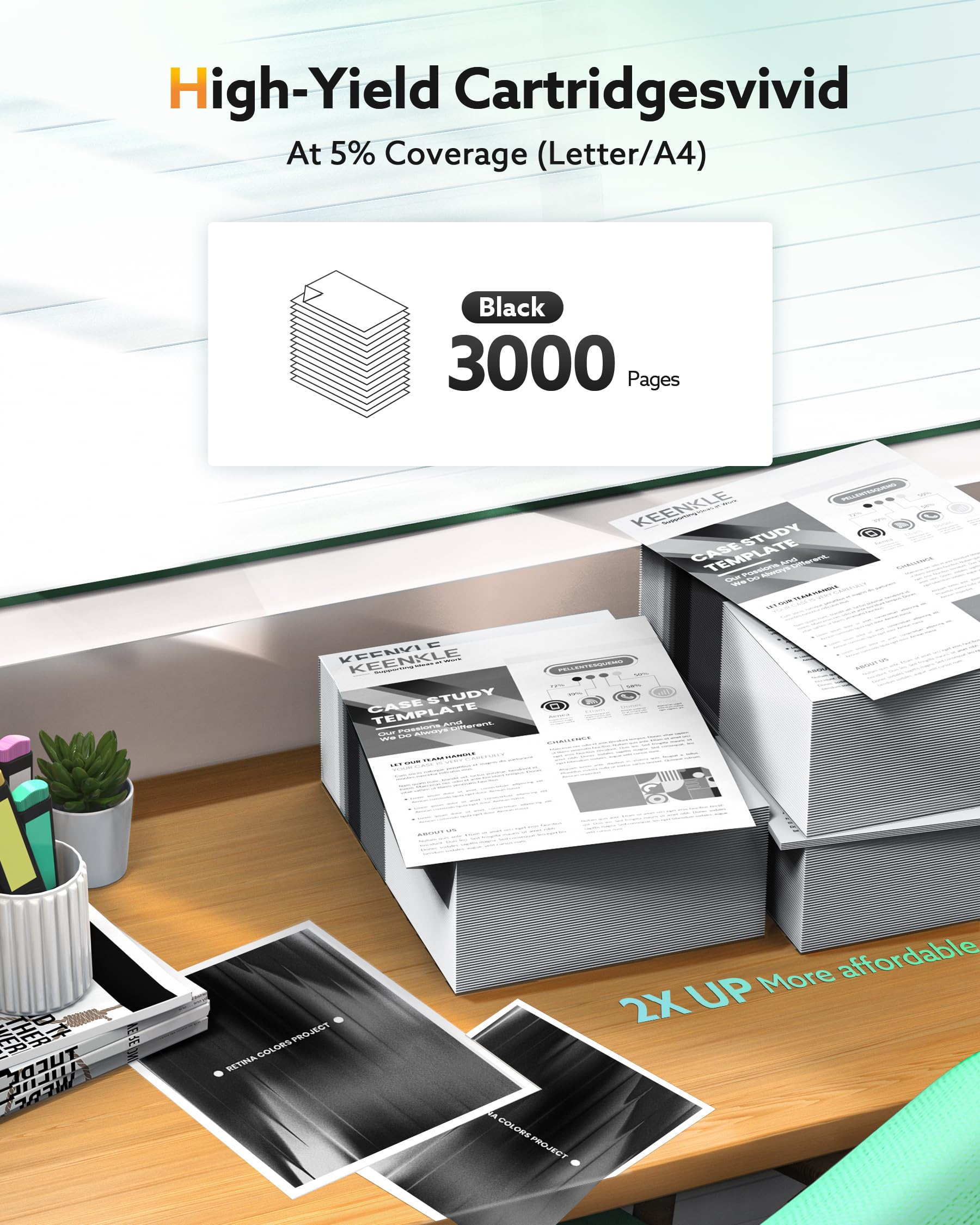 KEENKLE TN2510 TN2510XL Compatible Toner for Brother TN2510 TN-2510 XL for MFC-L2827DW MFC-L2800DW HL-L2400DWE MFC-L2835DW MFC-L2860DWE HL-L2445DW DCP-L2665DW DCP-L2620DW DCP-L2666 00DW DW (Black, 1 - 4