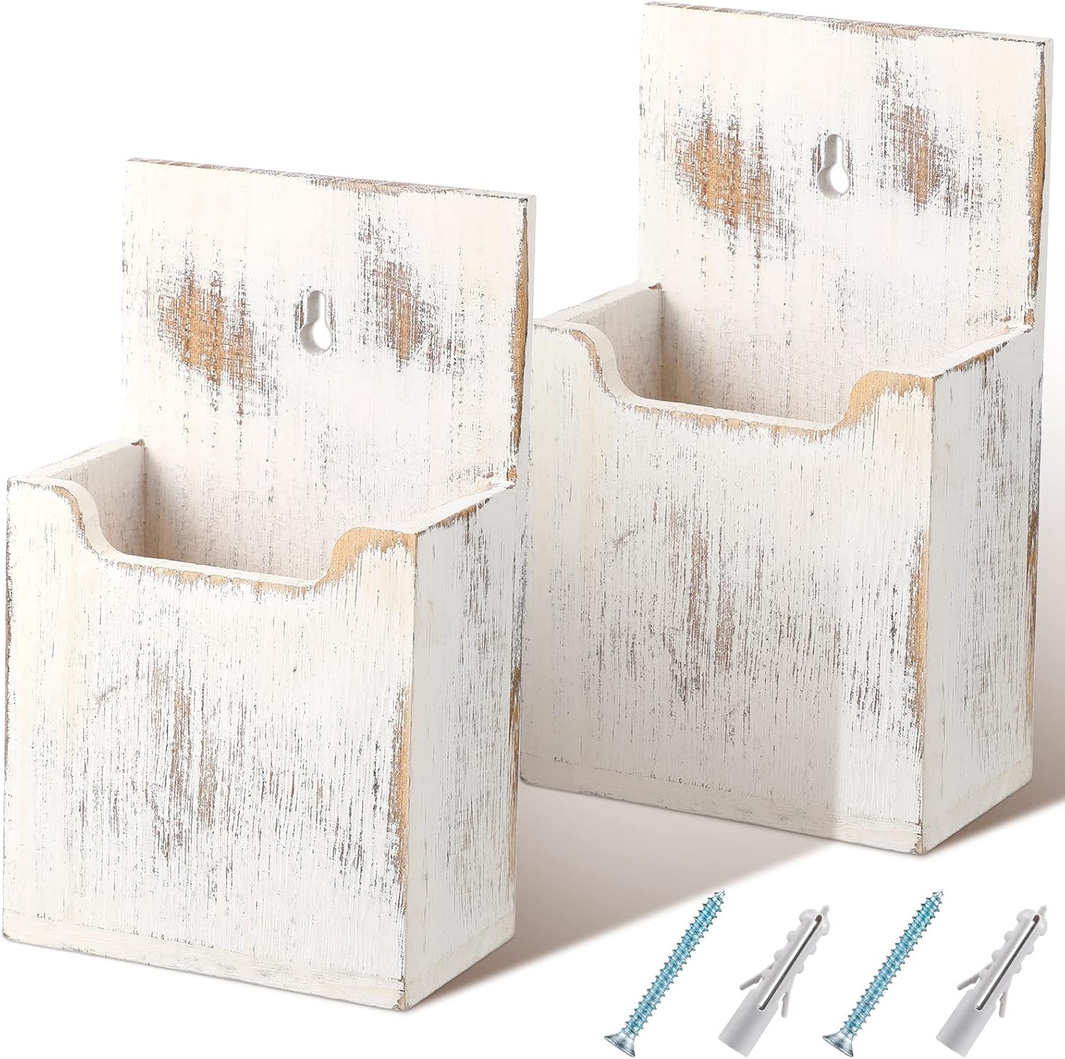 Farmhouse Wooden Brochure Holder, Vintage Brochure Display