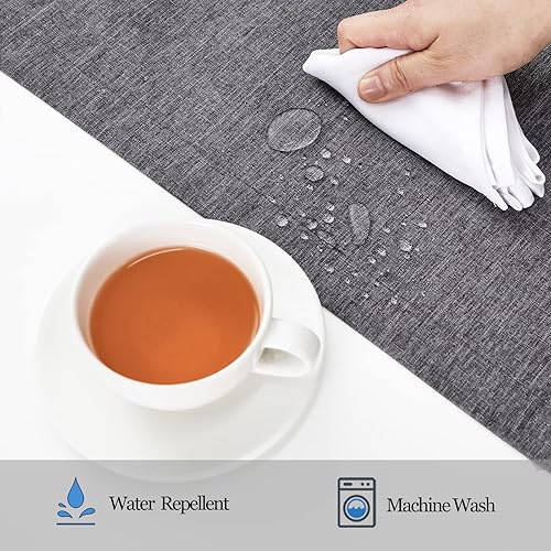 Miniatura 3 de Mebakuk Juego de 6 manteles individuales de tela, lavables a máquina, estilo lino, gruesos, resistentes al calor y fáciles de limpiar, manteles
