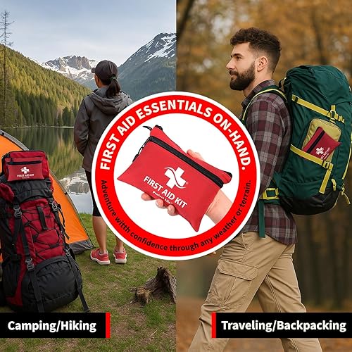 Vista 7 de Protect Life Survival First Aid Kit for Home/Business, Camping Survival Kits Mini Travel First Aid Kit Camping Equipment Small Kits for Car
