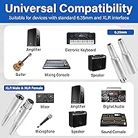 Vista 5 de Adaptador TRS de 1/4" a XLR 2 paquete - Adaptadores XLR macho y hembra de 6.35mm 1/4