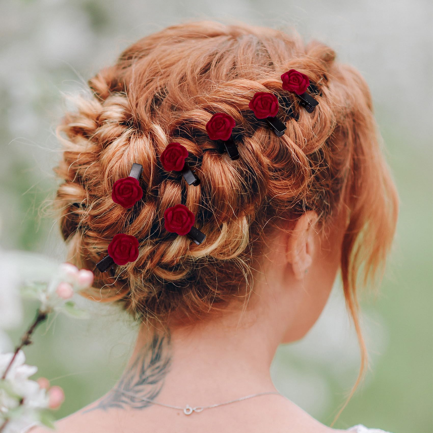 Amazon.co.jp: HINZIC ローズミニヘアクリップ 20個 フラワーヘア