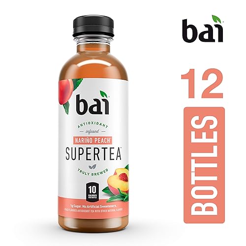 Miniatura 48 de Bai Té helado, Tanzania Lemon, superté con infusión de antioxidantes, elaborado con té real (té negro, té blanco), botellas de 18 onzas líquidas