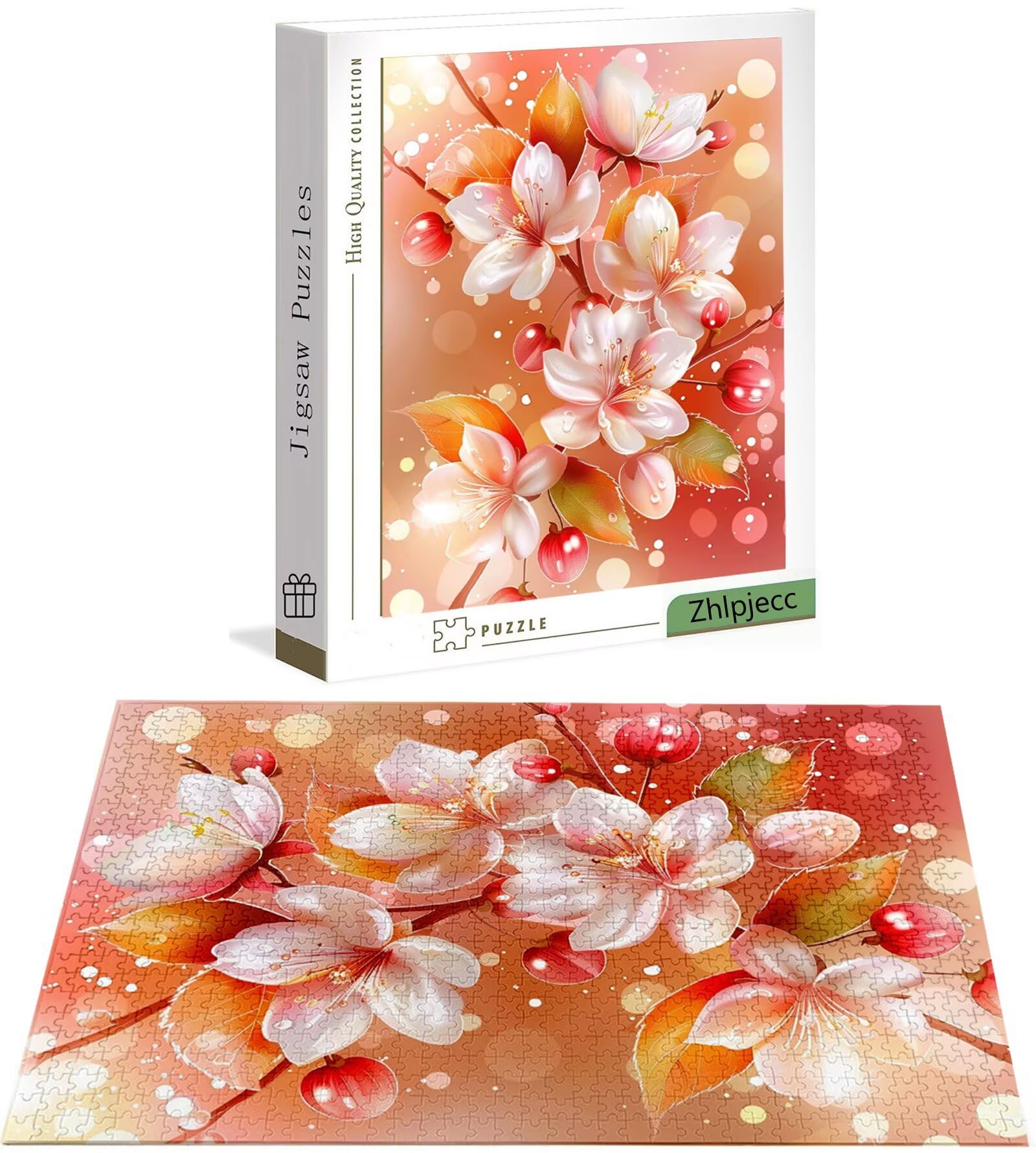 Puzzle 4000 Pièces Rêve, Puzzle 4000 Pièces Adultes et Enfants, Puzzles Bois avec Une Boîte d'emballage Exquise, Jeu Éducatif Puzzles Fleur, Noël Decoration Maison, Cadeau Femme, Cadeau Homme H-6182