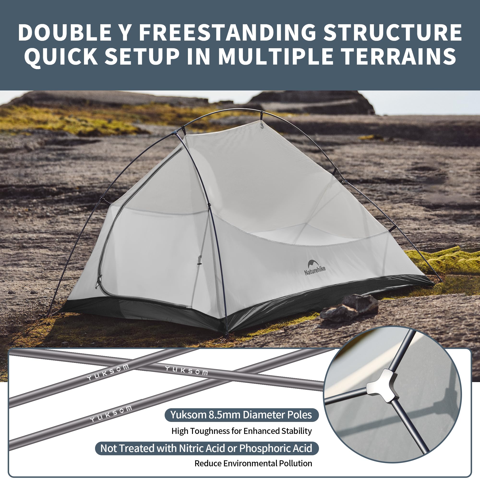 Amazon.co.jp: Naturehike Cloud-Up 2人用テント 軽量バックパッキング