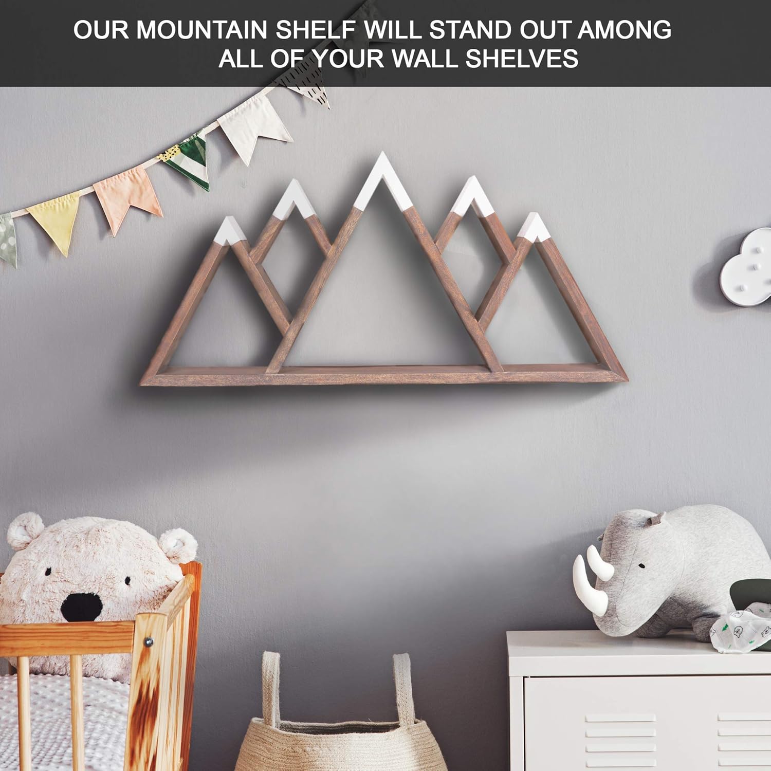 Get Special Price Mountainside Imports Floating Mountain Shelf – Large 5 Peaks, 28 Inch Sustainable Acacia Wood (Classic Grey), Rustic Wooden Crystal Shelves for Home & Cabin, Woodland Nursery Wall Decor Exclusive Discount 70% Price Mountainside Imports Floating Mountain Shelf – Large 5 Peaks, 28 Inch Sustainable Acacia Wood (Classic Grey), Rustic Wooden Crystal Shelves for Home & Cabin, Woodland Nursery Wall Decor