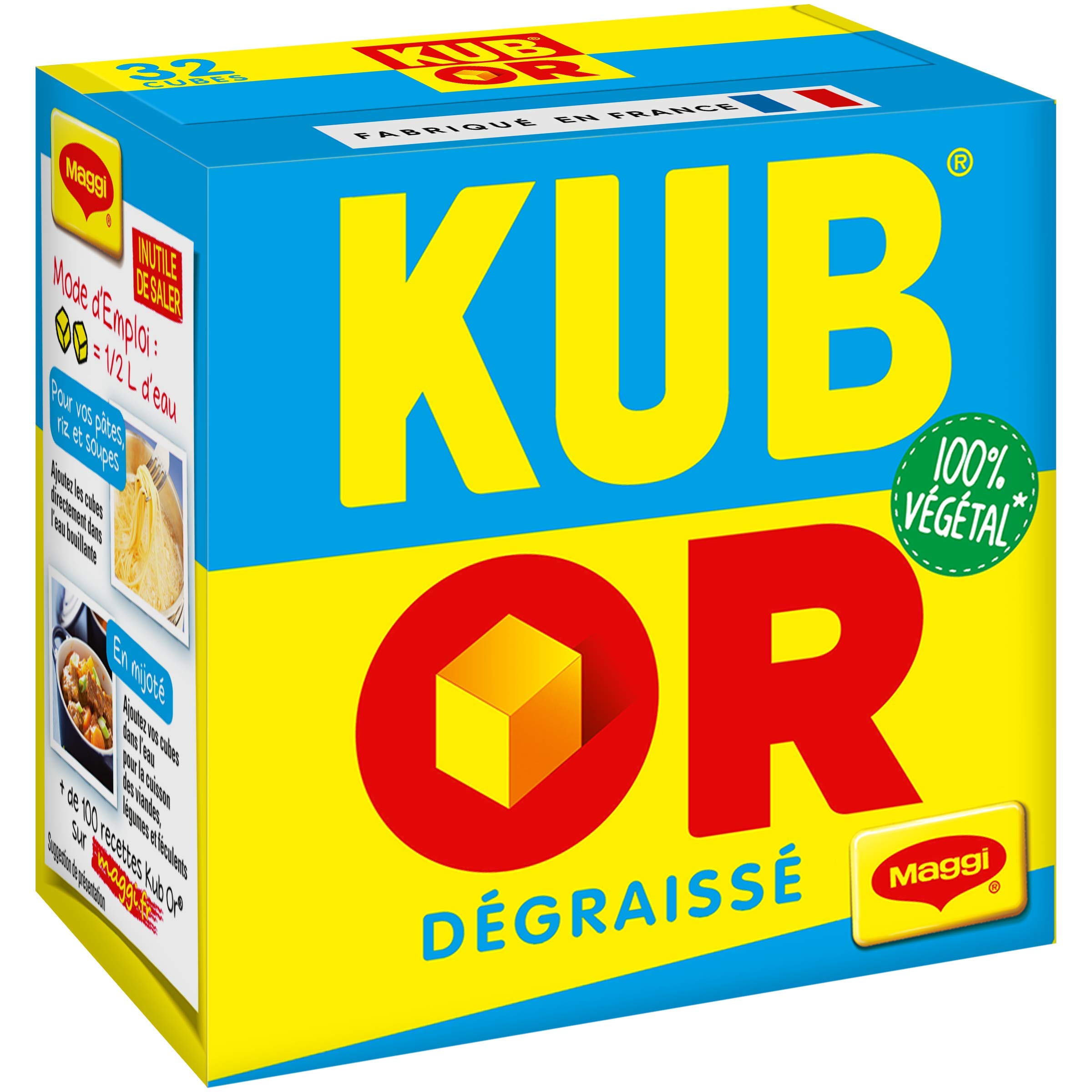 Maggi - Caldo Kub or desengrasado (32 cubos), 128 g, 5 unidades