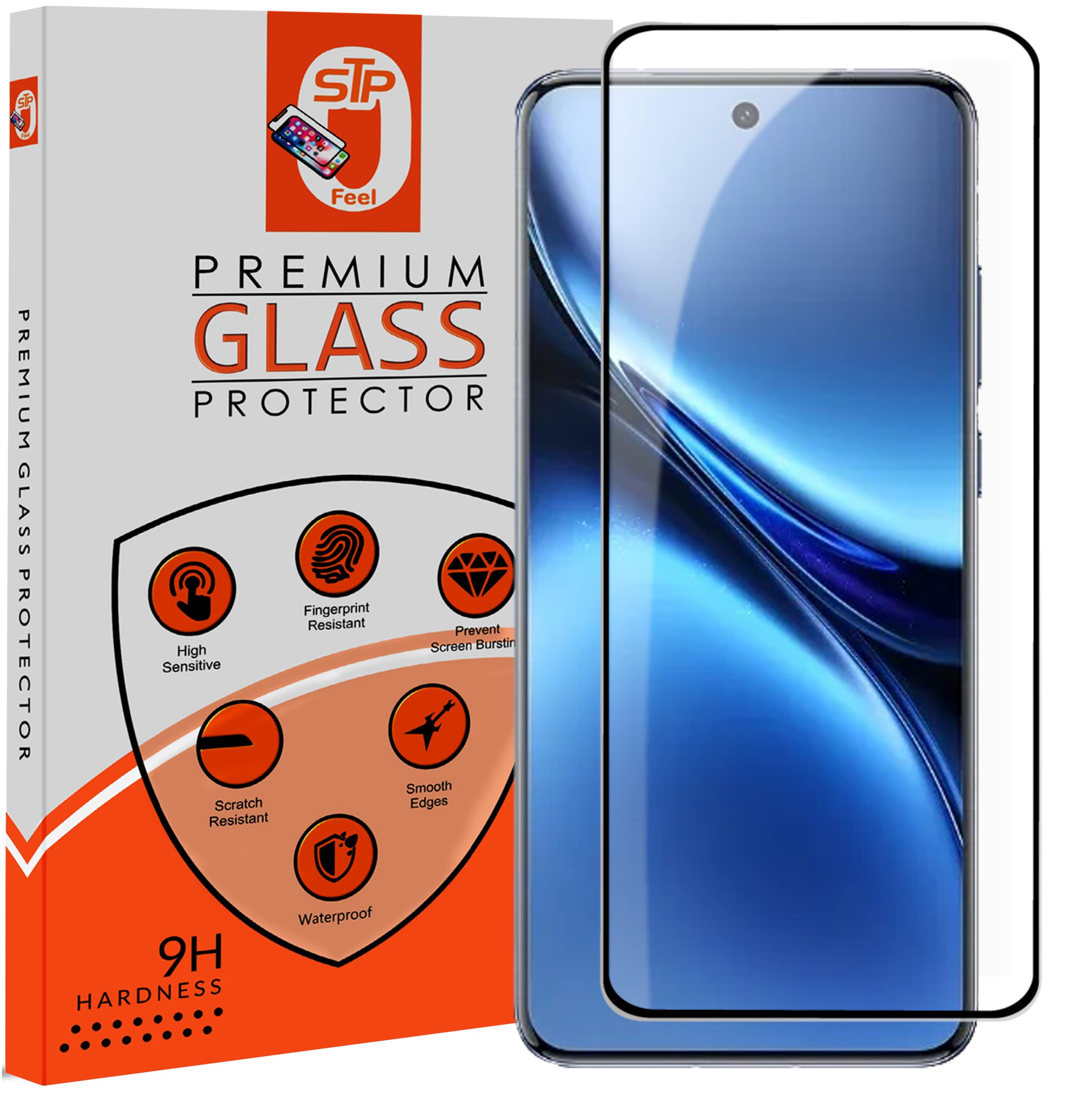 STP FEEL® Premium Tempered Glass Screen Protector Guard Compatible For Oppo Find X8 5G (6.59 Inch, Pack of 1) | Edge to Edge Coverage With Easy to installation kit for Smartphone