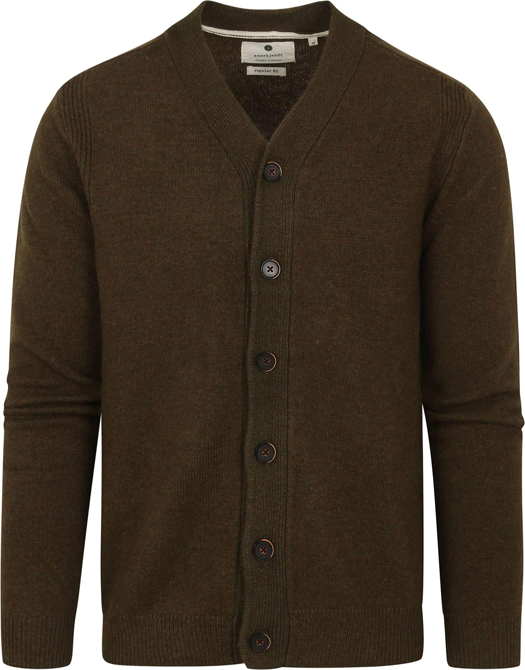 AnerkjendtAksvend Wool Cardigan Dark Green - Men's - Clothing - Fashion