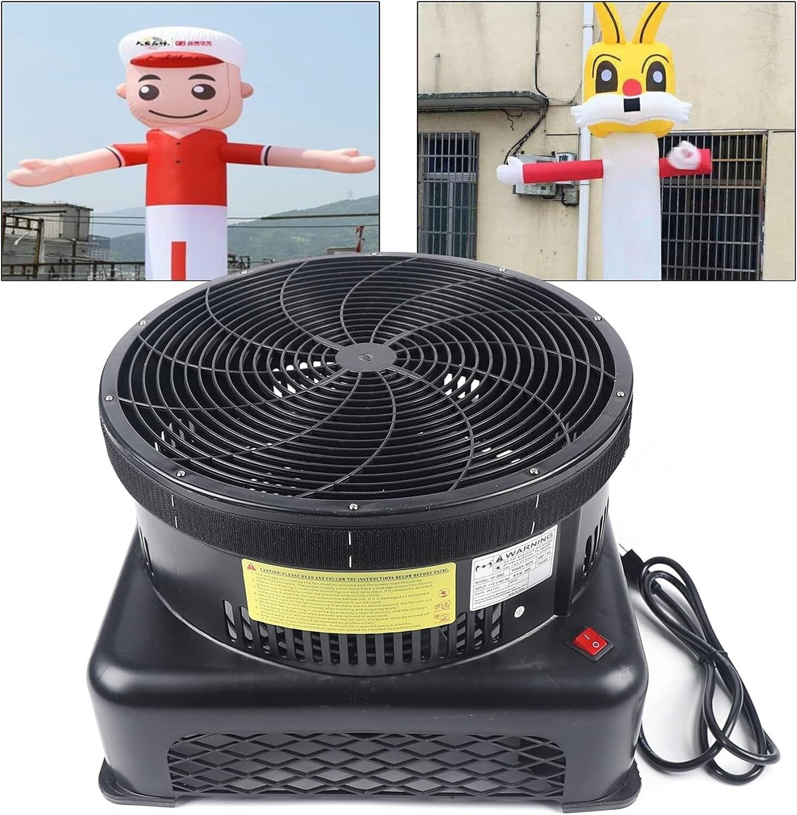 Ventilateur Souffleur d'air for Danseurs du Ciel, Tube Gonflable Wacky ondulant, Homme(Inflatable Sky Puppet)