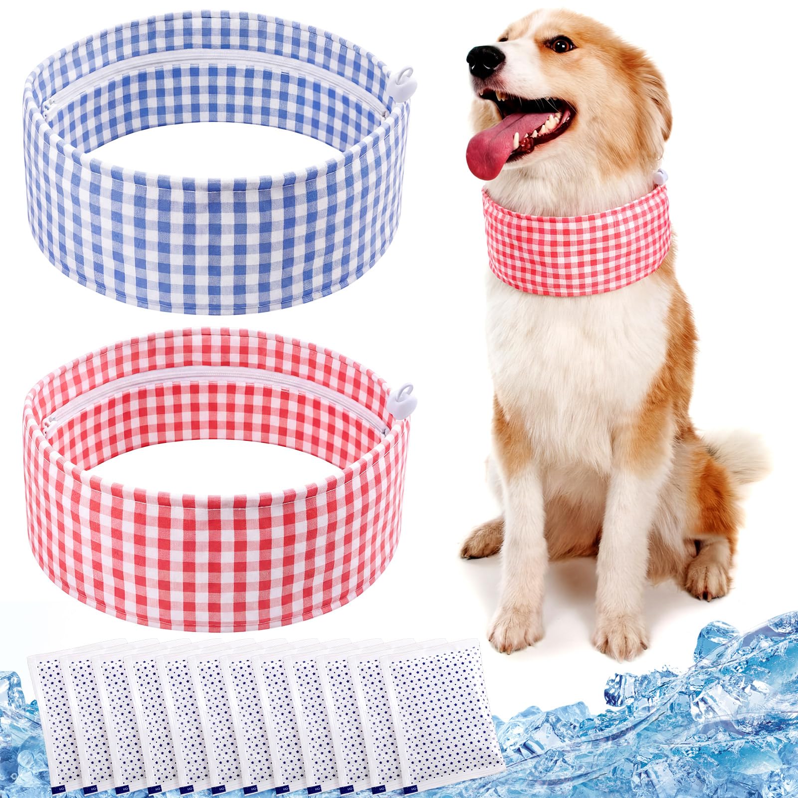 Bulyoou 2 Pack Dog Cooling Bandana Collar