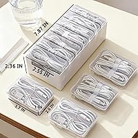 Vista 2 de RayHenry 2 PCS Cable Organizer Box with 7 Clear Switch Case, Desktop Charger Cord Storage Organizer Box for Home Office Desk Accessories Wire