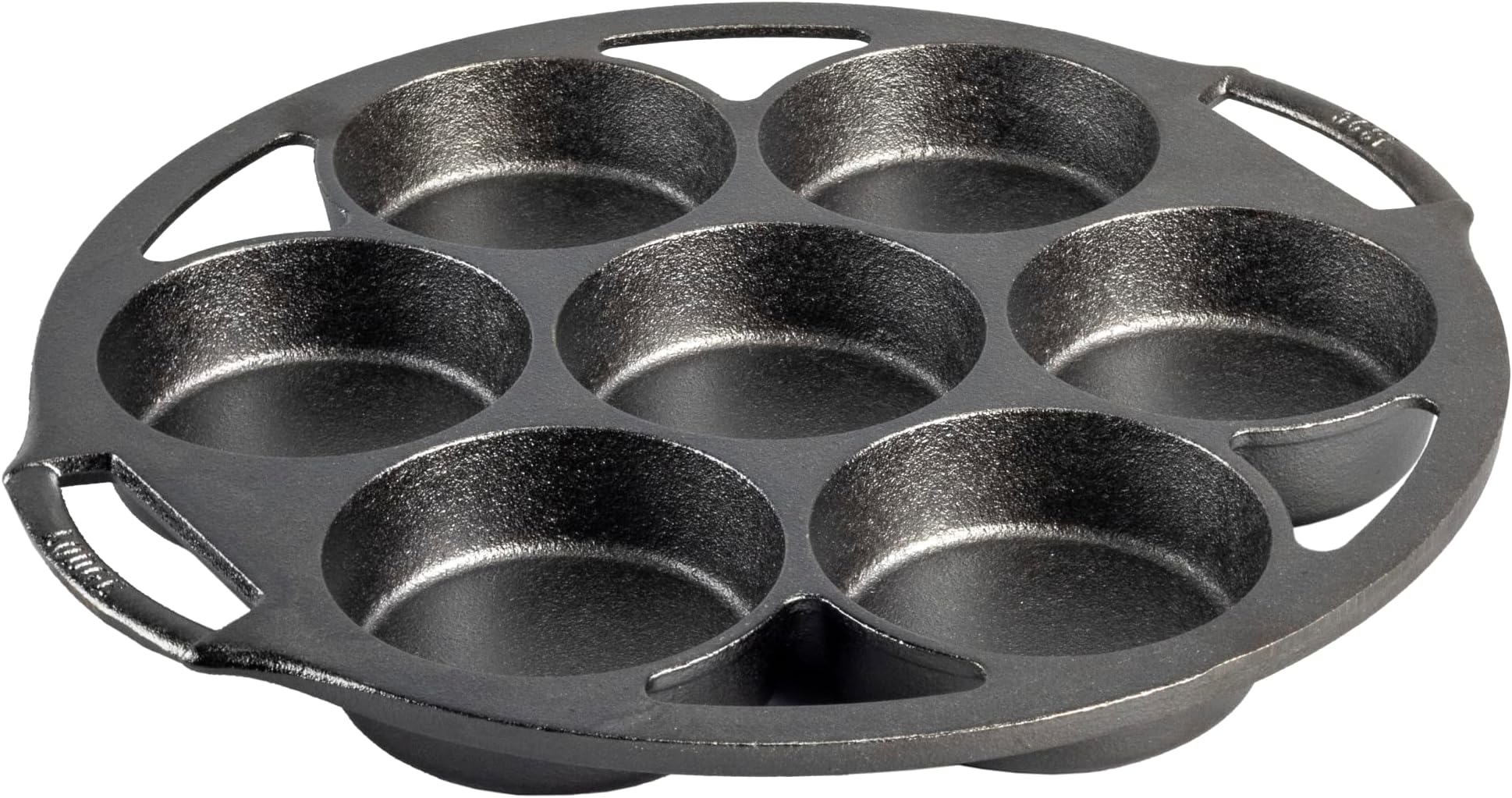 Seasoned Cast Iron Mini Cake Pan, 7 Impressions