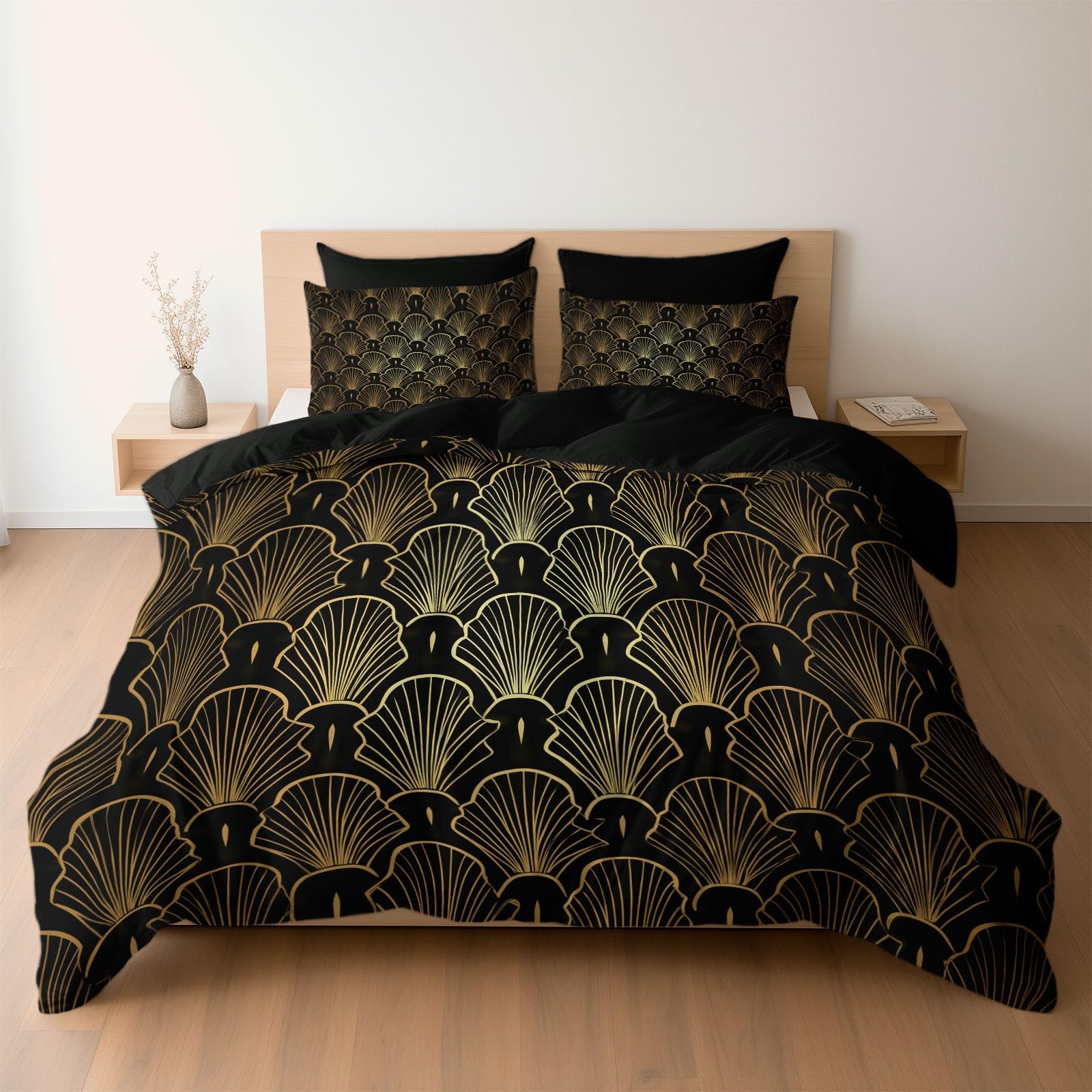Parure de lit 140x200 noire pour un hiver cocooning et vintage