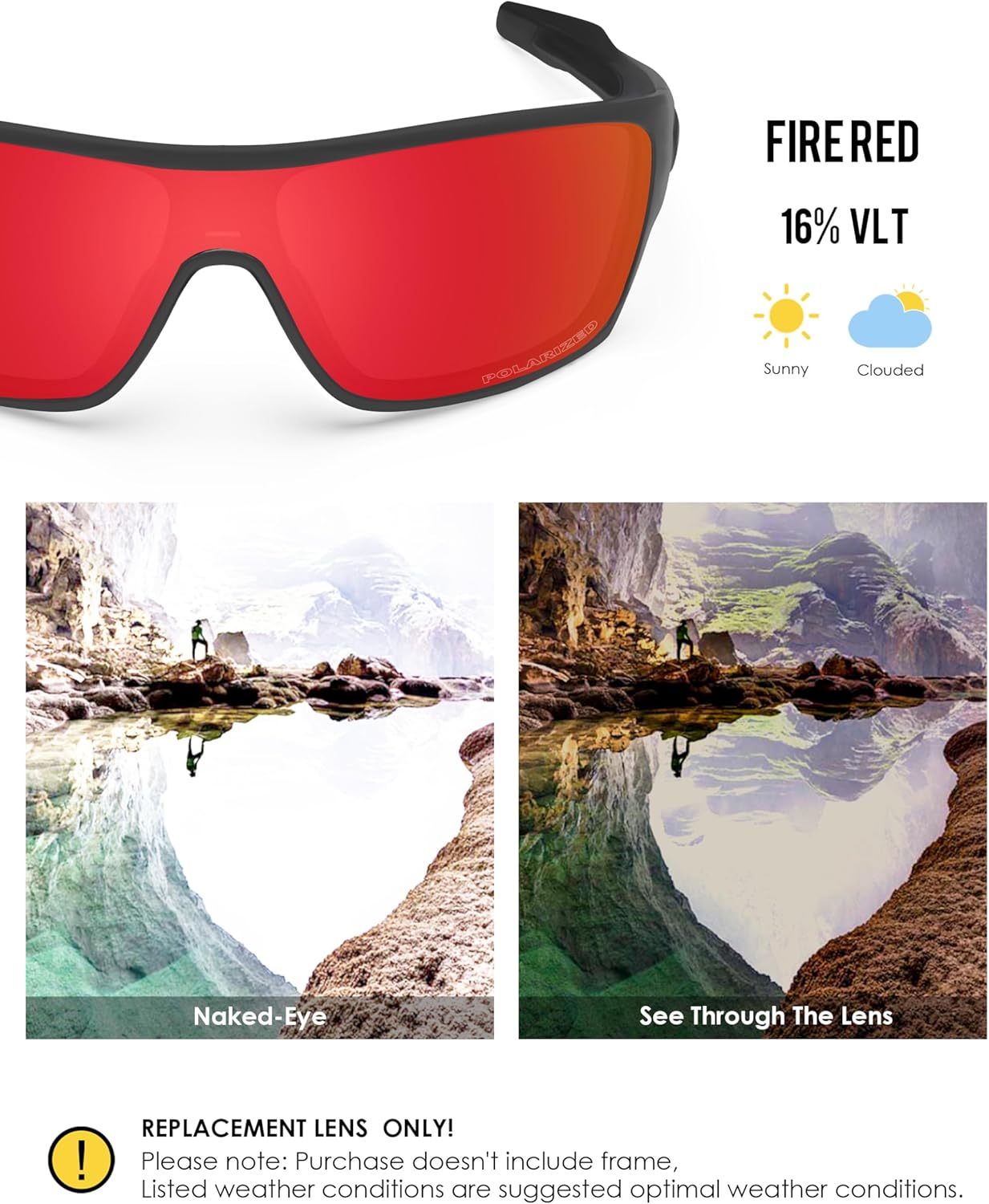BLAZERBUCK Polarized Replacement Lenses for Oakley Turbine Rotor OO9307 Sunglass