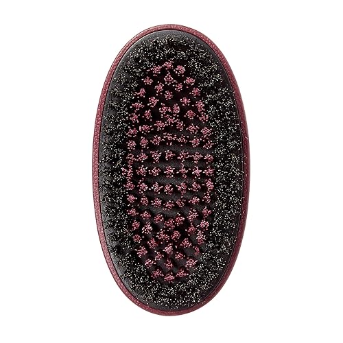 Red Premium X Bow Wow - Cepillo de pelo medio duro para hombres, cepillo ondulado 360, 2 cerdas en 1 cepillo de jabalí mixto (cepillo de palma)