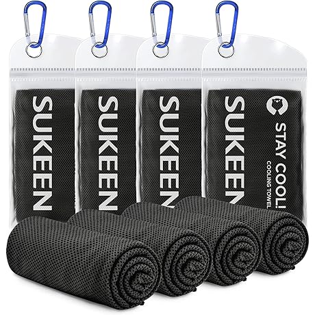 Sukeen Cooling Towel [4 Pack] for Teenage Athletic Men