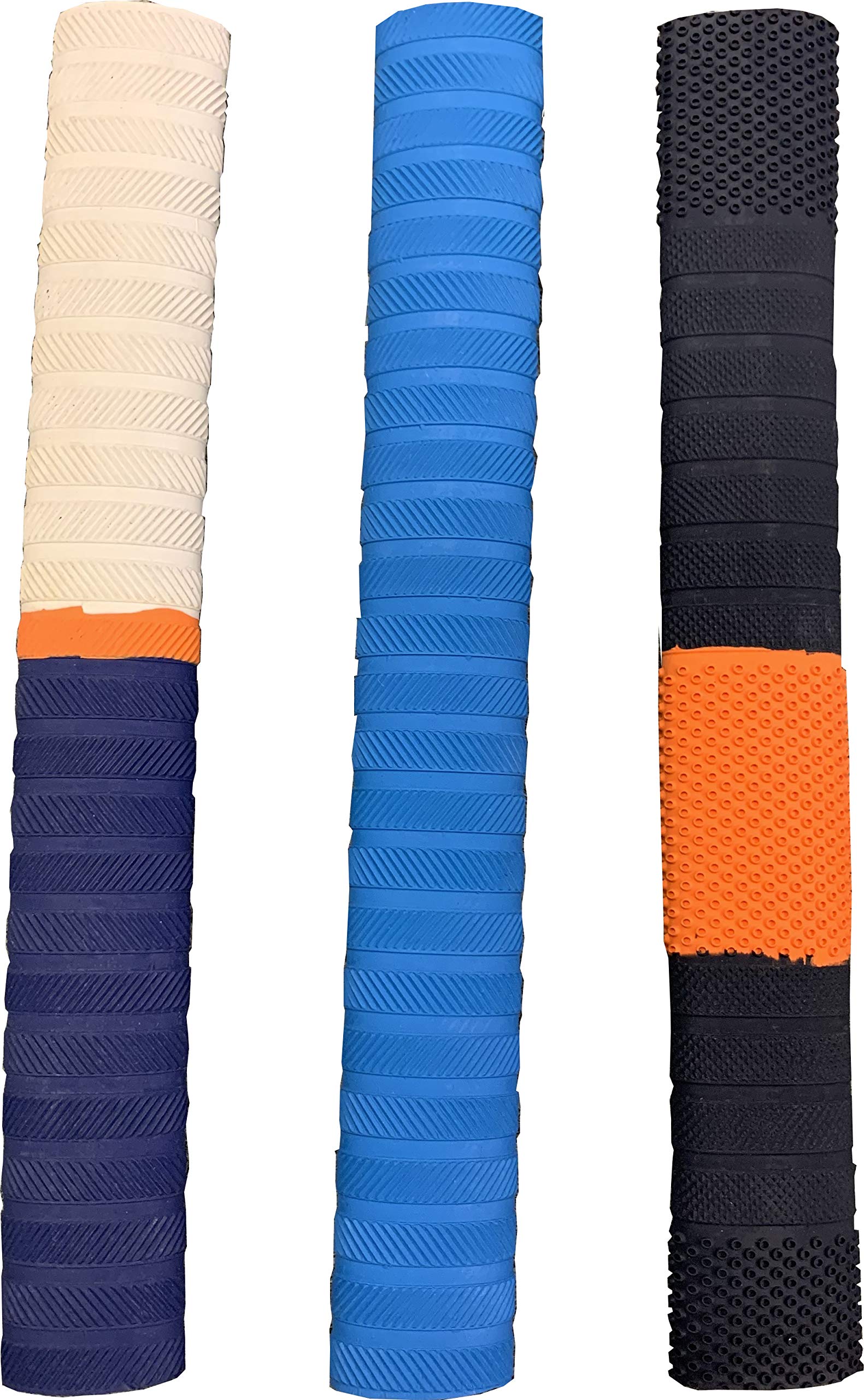 ND Sports, One Size, ND-SPIRAL GRIP Black/Orange Octopus NON SLIP CRICKET BAT REPLACEMENT GRIPS SPIRAL STYLE RUBBER-MATERIAL (Black/Orange Octopus)