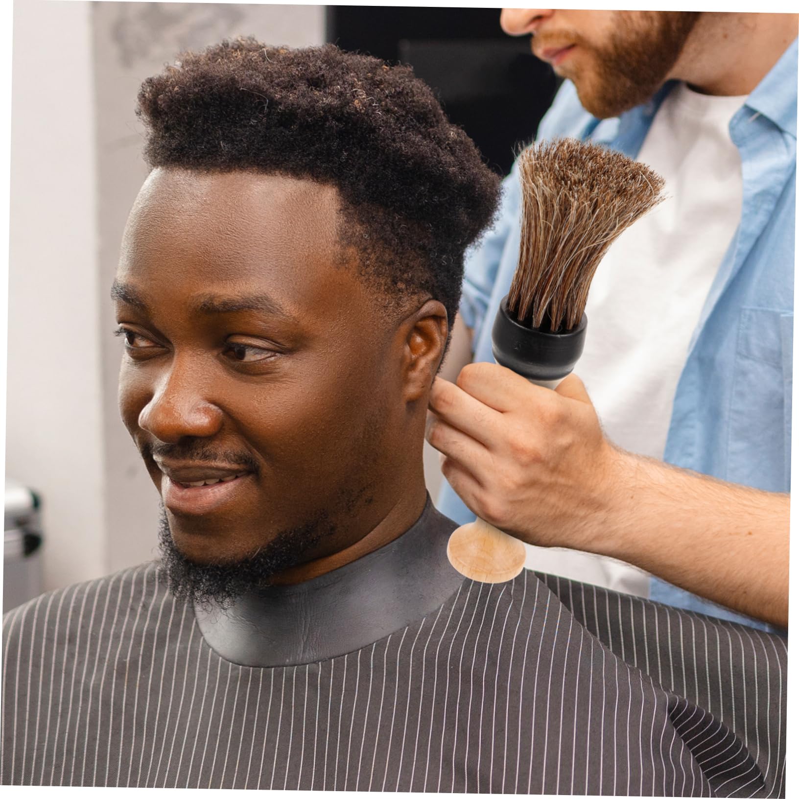 SOESFOUFU Sturdy Handle Barber Brush Hair Salon Barber Accessories Hair Cutting Brush Neck Duster