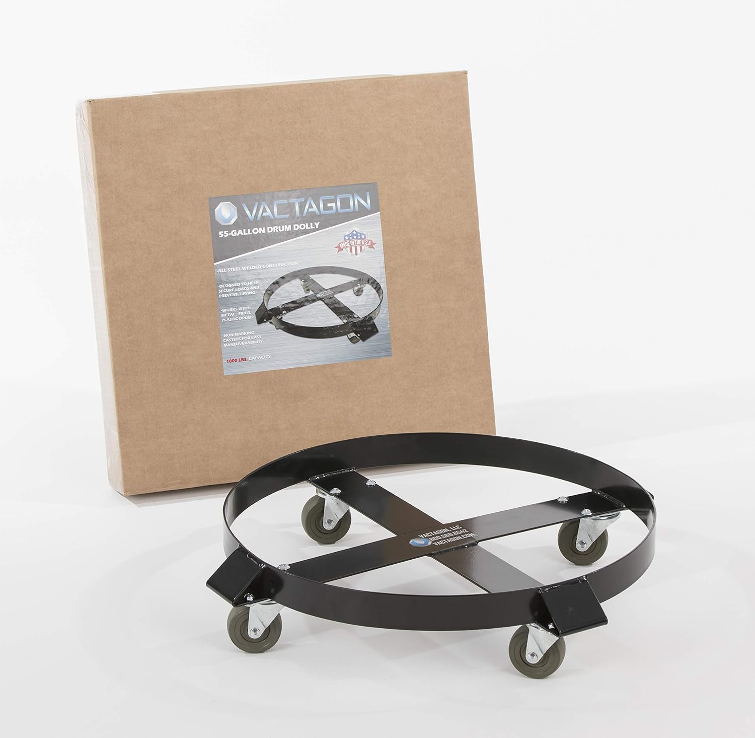 Drum Dolly, 55-Gallon, Heavy Duty - Made in The USA -