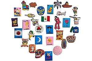 32 Colorful Mexican Theme Shoe Charm Pack - Perfect for Crocs or Bracelets