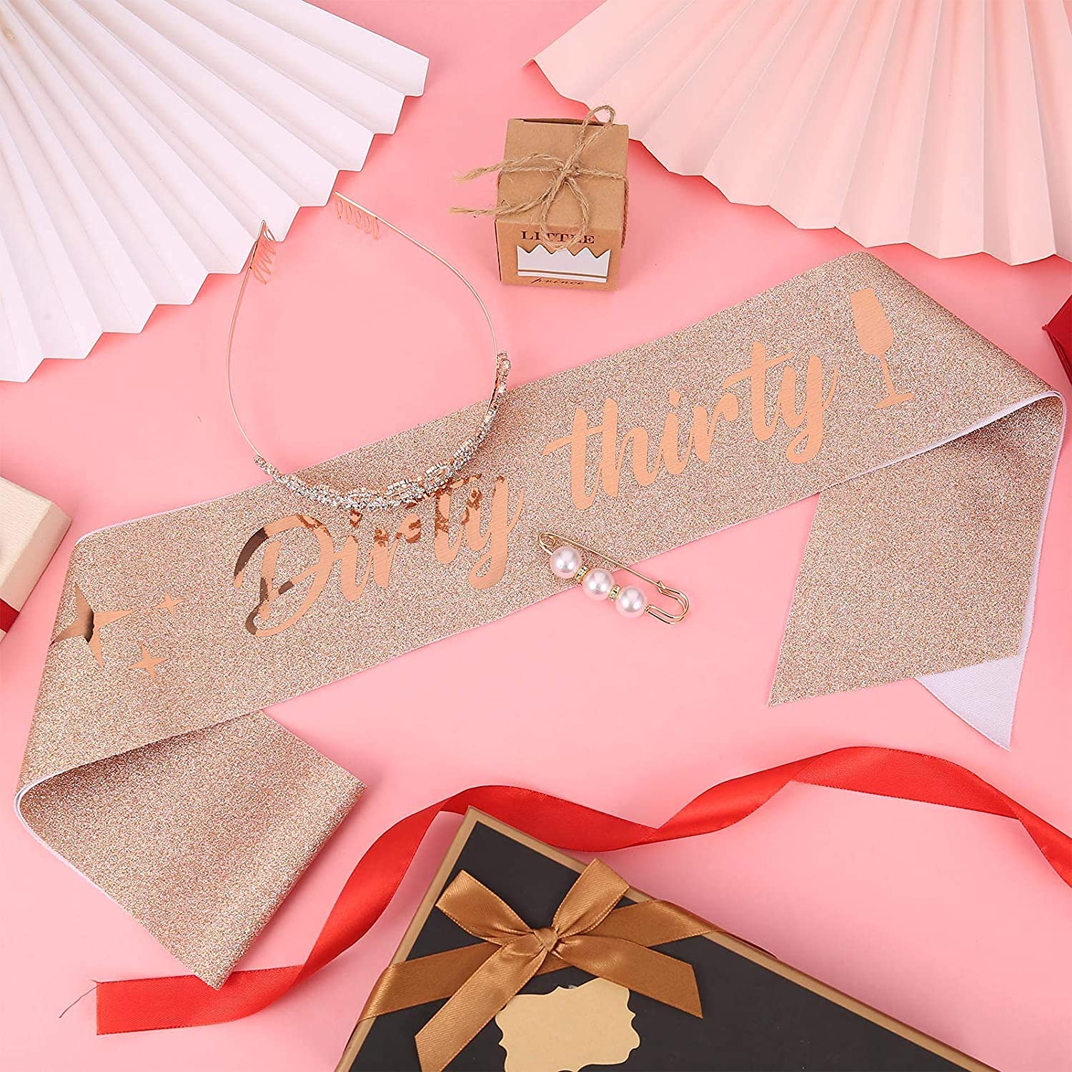 HweeWanX Geburtstagskrone Set - BIRTHDAY KING Krone & Schärpe