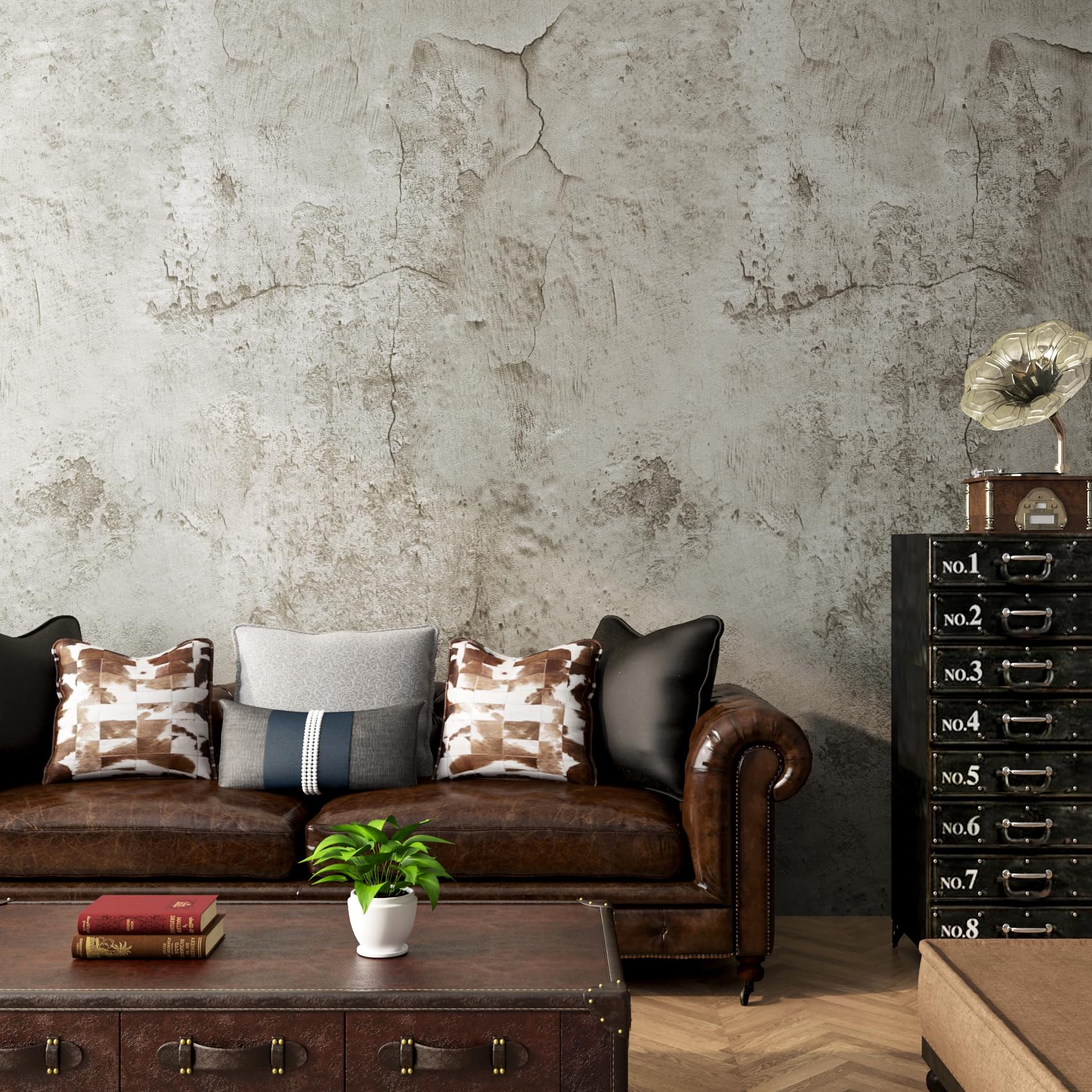 Carta Adesiva Effetto Cemento - 40x200cm | Rivestimento Autoadesivo Per Mobili, Pareti E Top Cucina | Grigio Tortora