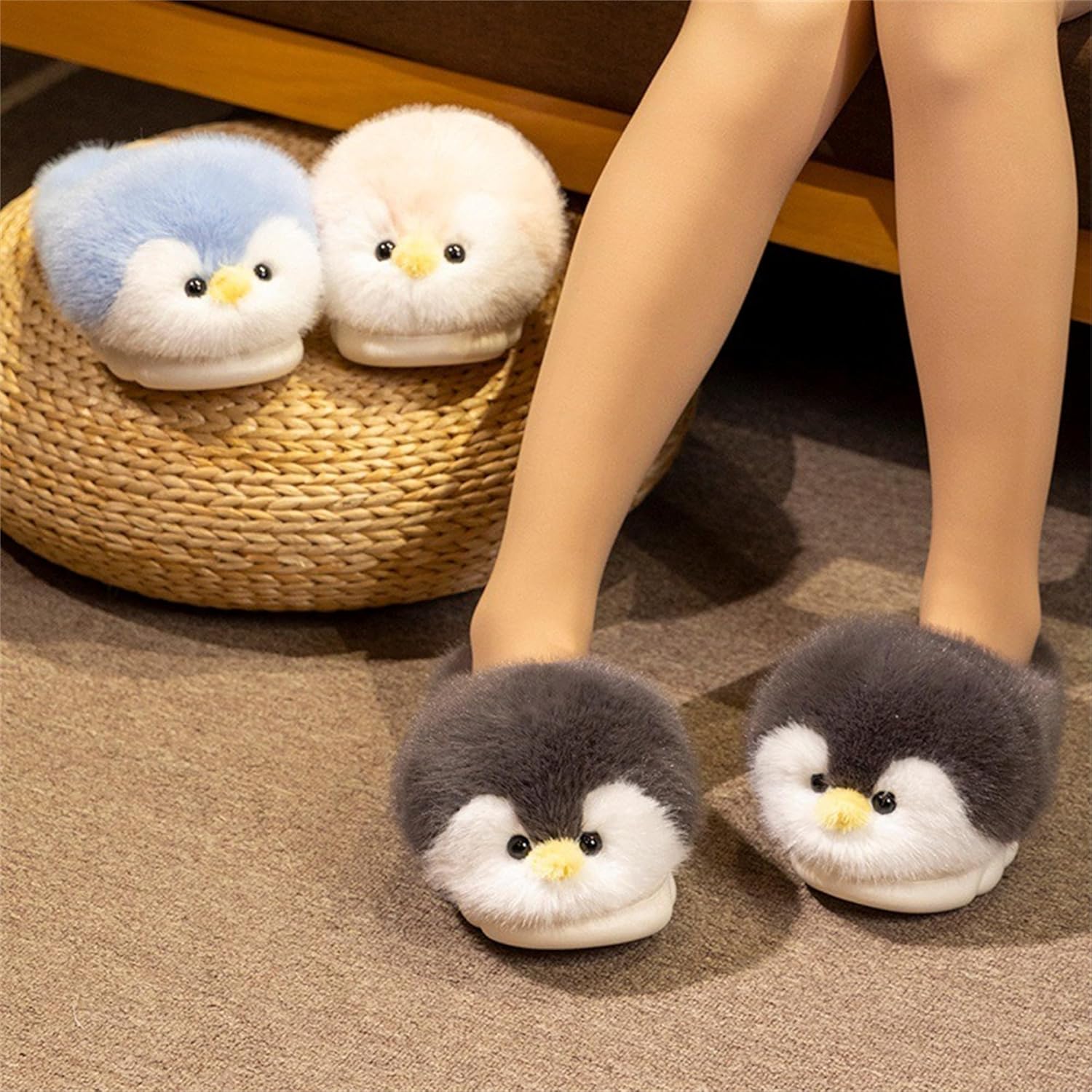 Animal Slippers for Women - Warm Plush Winter House Cotton Slippers - Indoor/Outdoor - Image 4