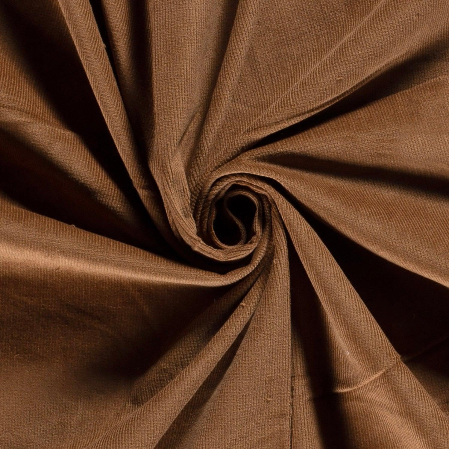 Stretch Baby Needle Cord 16 Wale Fabric Material Brown 1MTR