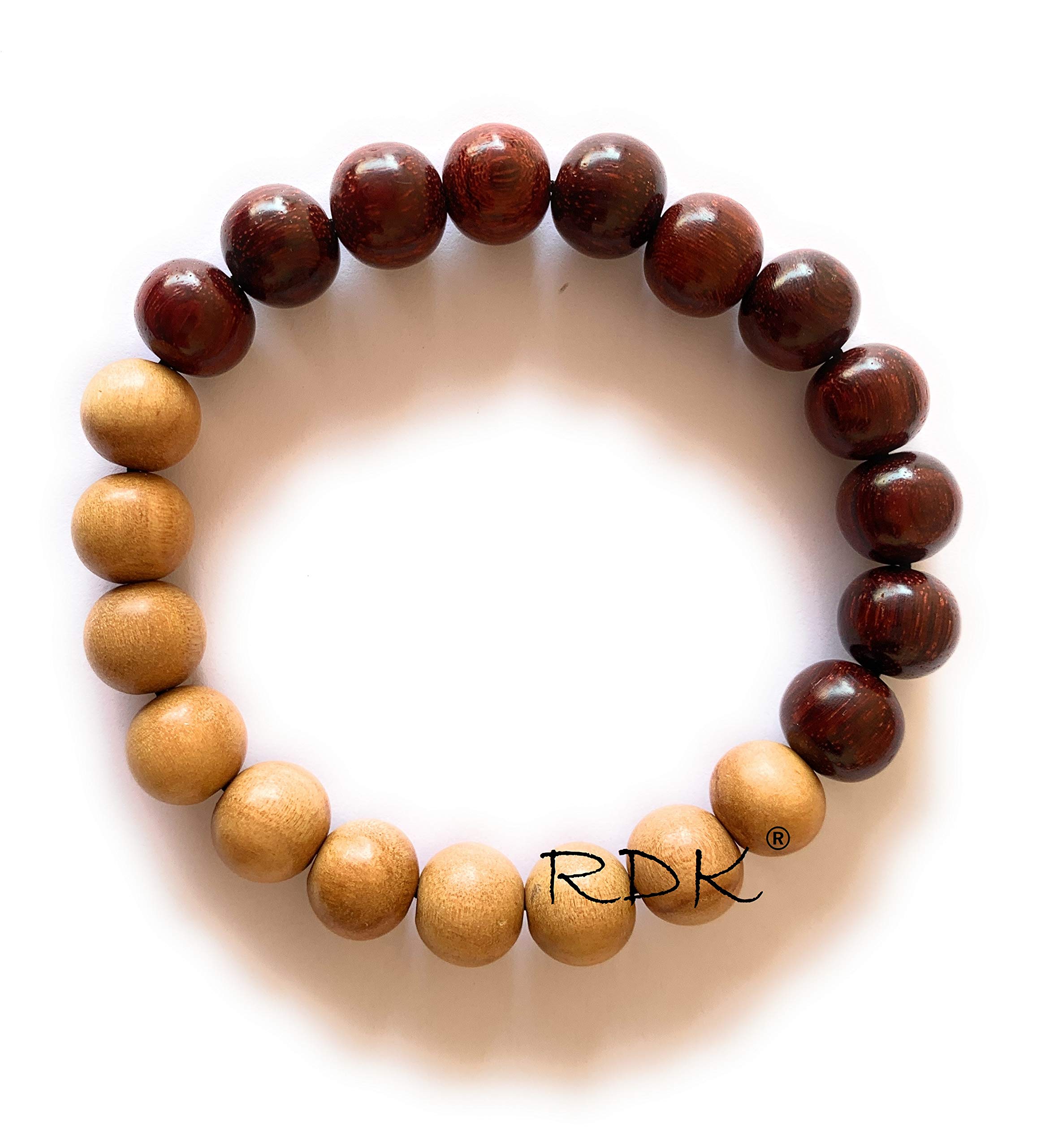 RDK® Handcrafted Mens Red & White Sandalwood Charm Bracelet Safed Lal Chandan Stretchable Wristband for Meditation Chanting Wearing Jewelry Prayer Beads (B08TTQCVTV) Amazon Price History, Amazon Price Tracker
