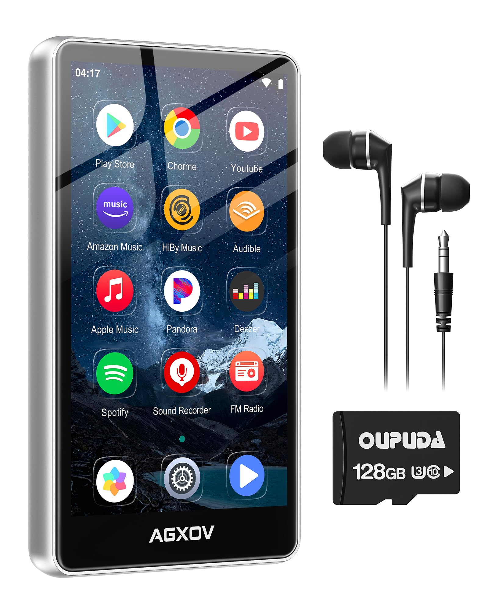 144GB MP3 Player with Bluetooth and WiFi MP3 MP4 Players with 4 02-inch Touchscreen and Speaker Spotify Music