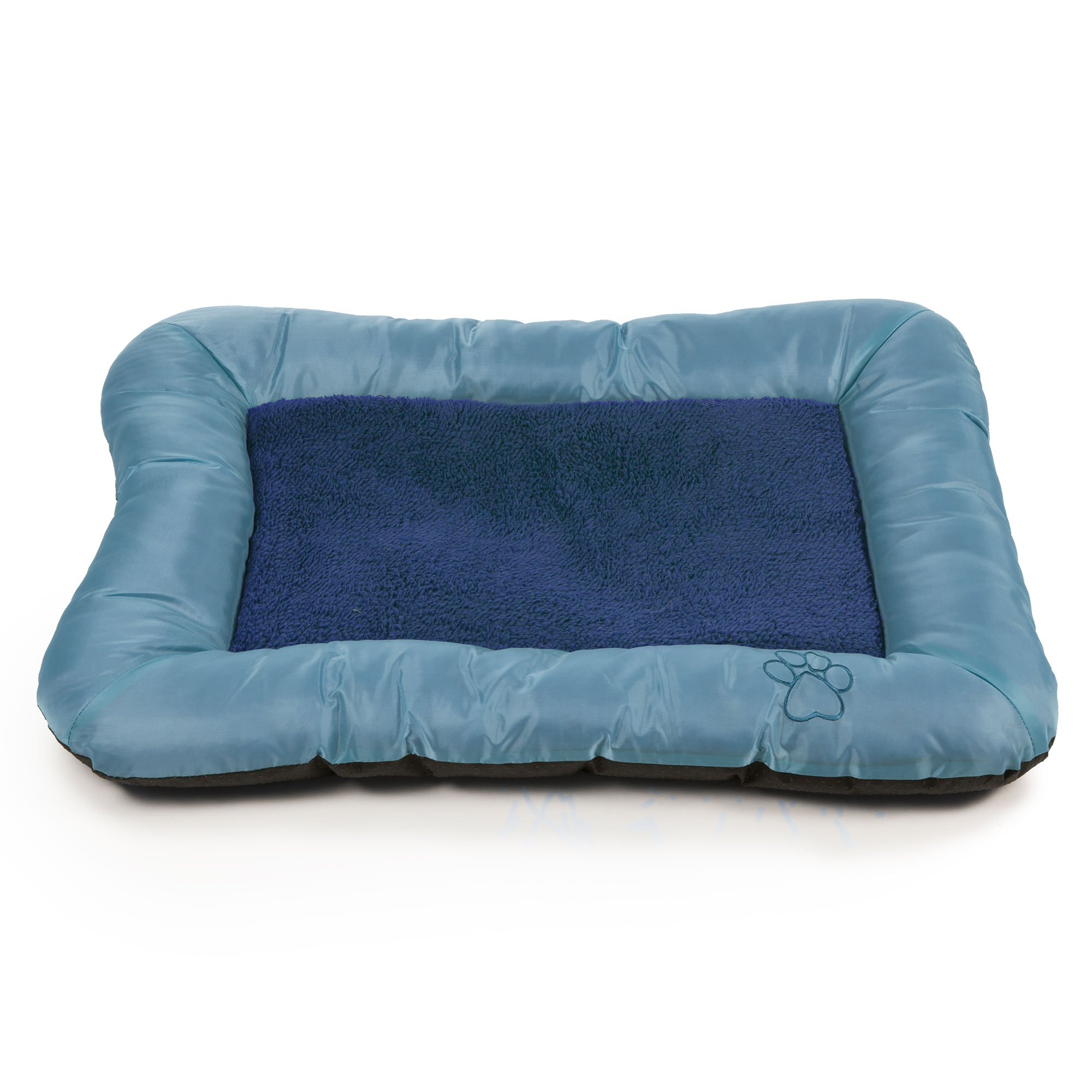 PETMAKER 33" x 24" Plush Cozy Pet Bed - Blue